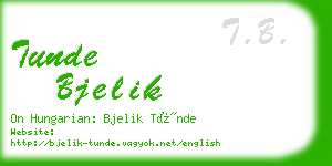 tunde bjelik business card